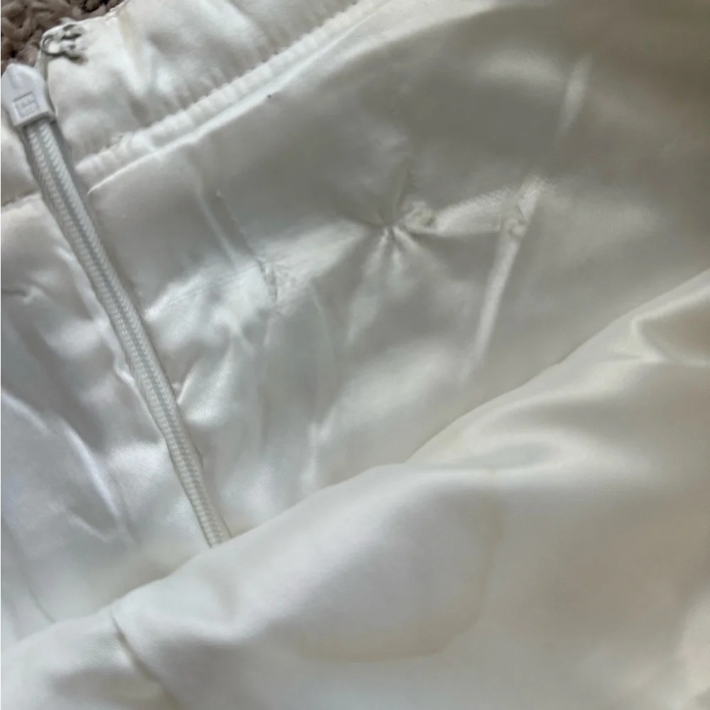 Alamour the Label White Boucle Orelia Midi‎ A-Line Skirt Size XL Bridal Wedding